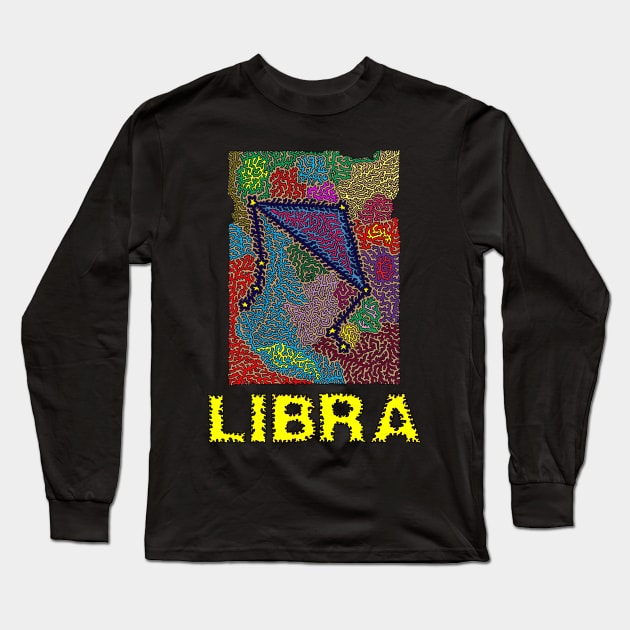 Constellation Libra Long Sleeve T-Shirt by NightserFineArts